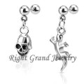 Crâne unique Dangle Tragus Piercing bijoux Boucles d’oreilles